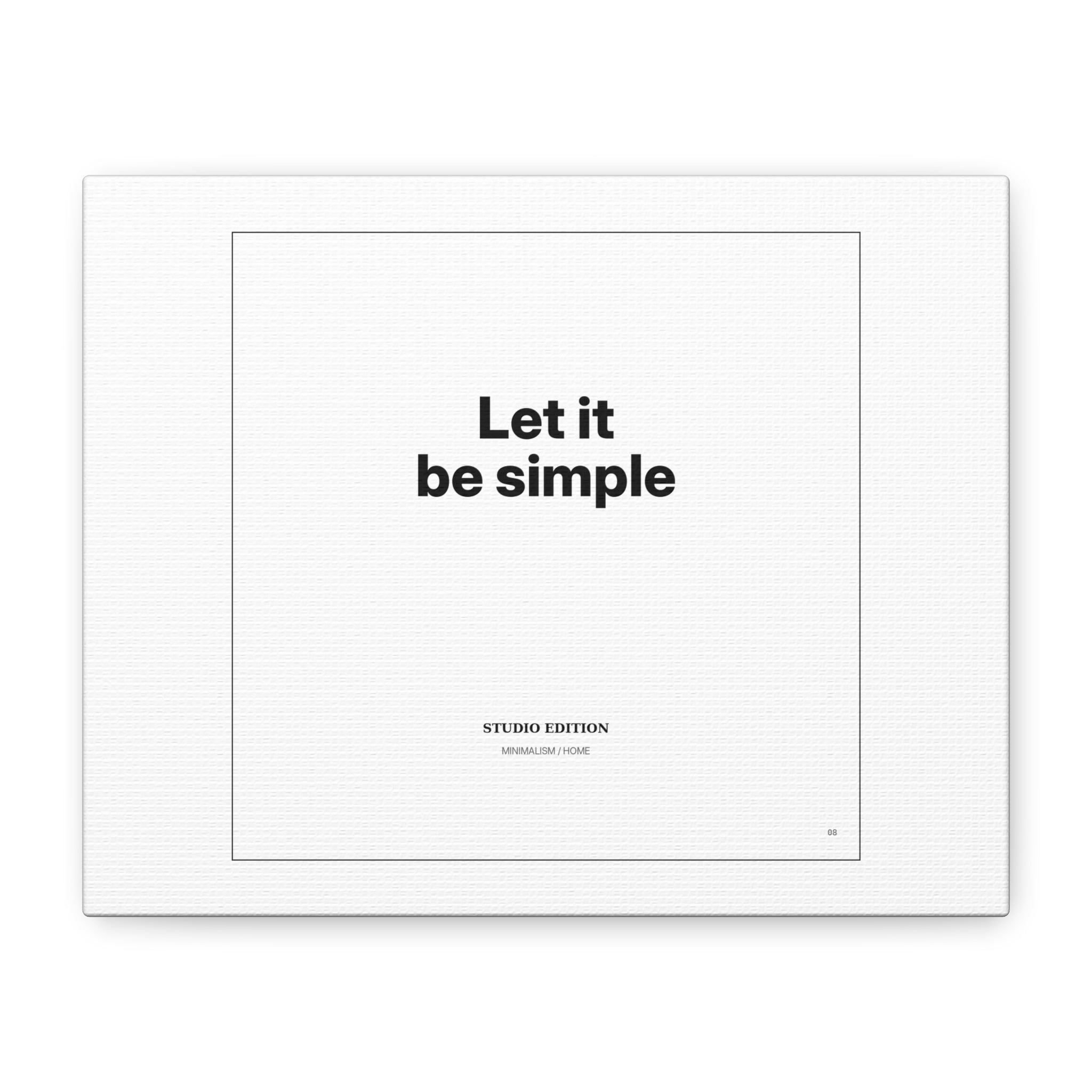 Let It Be Simple